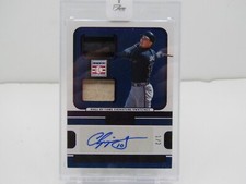 CHIPPER JONES 2023 THREE AND TWO ENCASED DUAL RELIC AUTOGRAPH! #1/2! SSP!