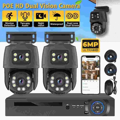 8CH 4K NVR 6MP PoE Security Camera System AI Detection Two-Way Audio AI Detect