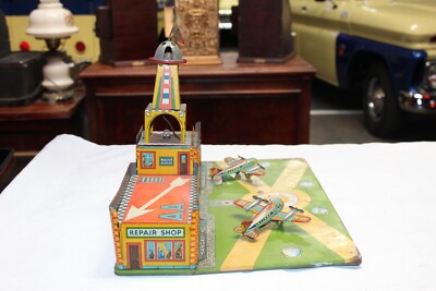 1930's-40's Wyandotte Tin Toy American Airlines City Airport 1930's-40's Wyandotte Tin Toy American Airlines City Airport