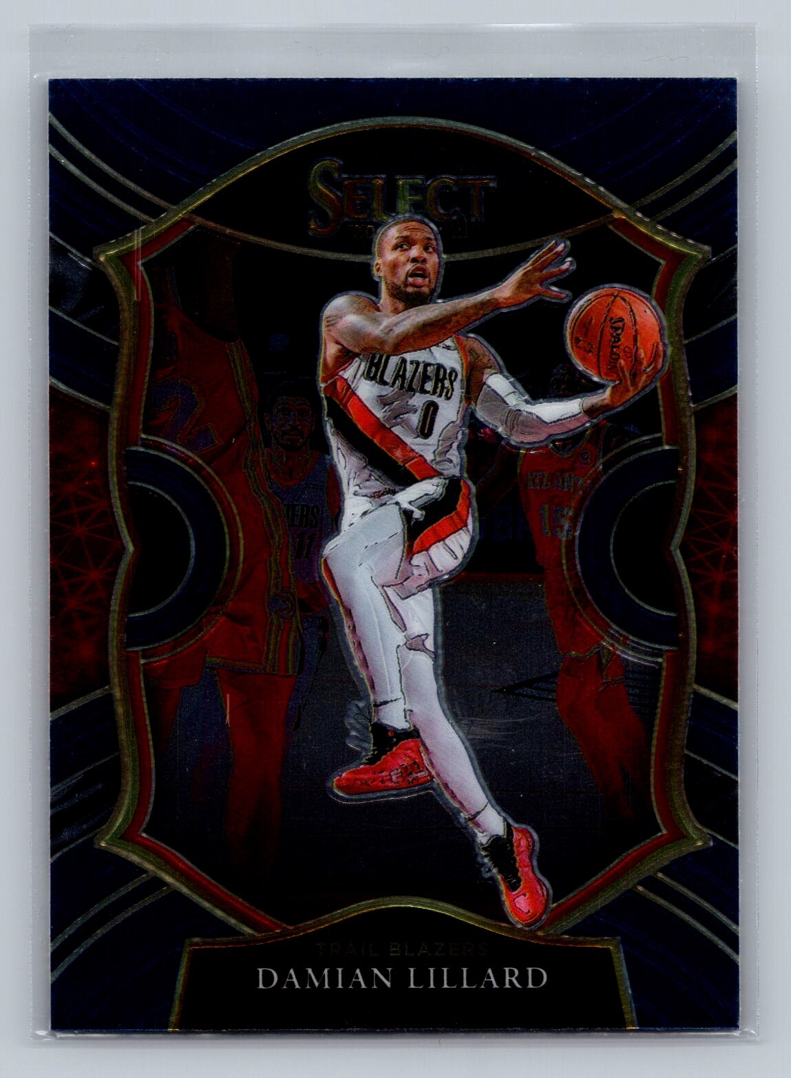 2020 Panini Select #24 Damian Lillard Concourse Blue