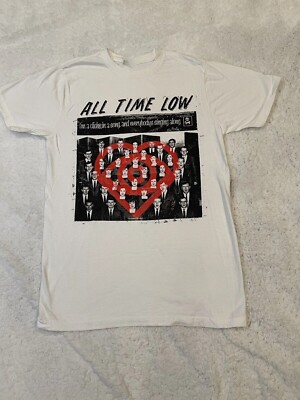 All Time Low band Heart Tour White Unisex T-Shirt Full Size S To 5XL BL1287