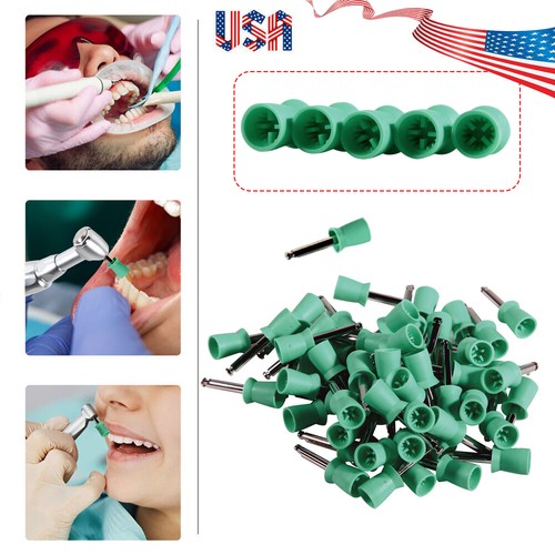 100Pcs Dental Rubber Prophy Teeth Polish Polishing Cups Latch Type Brushes USA - Picture 11 of 27