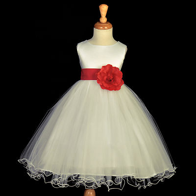 PAGEANT DRESS FLOWER GIRL RECITAL RECEPTION TODDLER JUNIOR FORMAL WEDDING CHILD