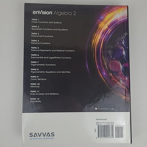 Savvas enVision Algebra 2 Common Core 2024 Student Edition & Companion Workbook - Picture 5 of 9