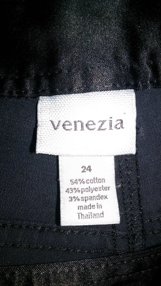 Venezia Womens Pants Size 24 24W Black - Image 2 of 3