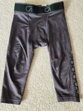 Boys Athletic Compression Pants Knee Length XSMALL 4/5 worn 1x