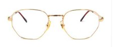 Club LA 103 Mens Womens Vintage Hexagon Black Gold Silver Metal 50/20 Eyeglasses