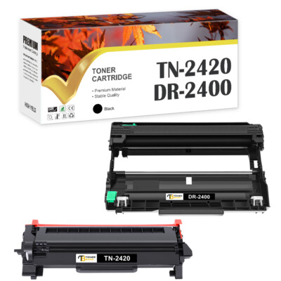 2 Toner Compatible with Brother TN-2420 DR-2400 MFC-L2710DW L 2710 DN HL-L2310 D