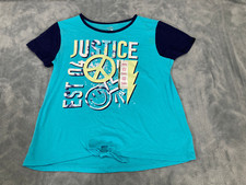 Justice Girls short sleeve tie front t shirt XL