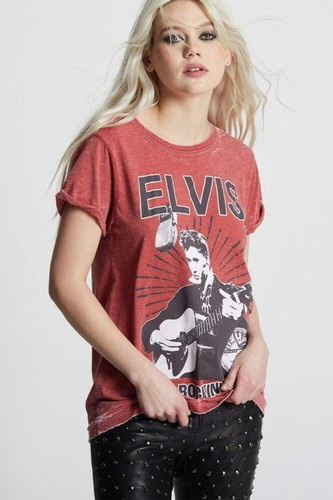 Recycled Karma "Sun Records X Elvis" Vintage Washed Distressed Graphic Tee NWT