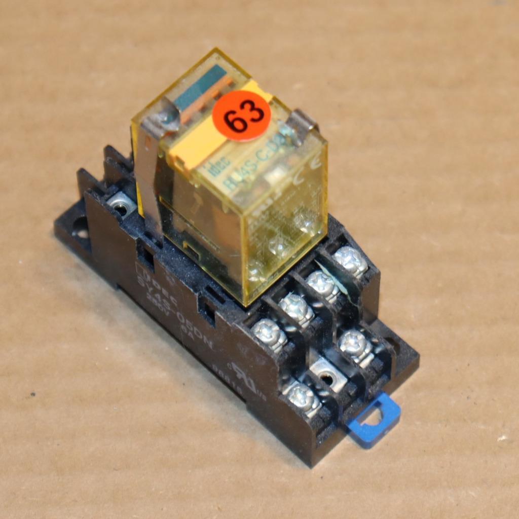 One Idec RU4S-C-D24 Relay with Socket Base