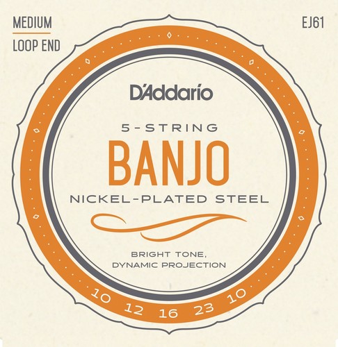EJ61 5 Saiten Banjo Saiten Nickel Medium 10-23 D'Addario - Bild 4 von 17