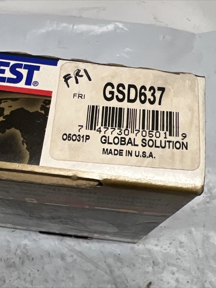 Juego de pastillas de freno de disco premium hecho en EE. UU. GSD637 para Ford, Mazda, 1994-2002 F62Z2001AA Foto 4 de 4
