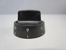 Tappan Range Burner Knob, Black  316102307  358T197P  3161023  KIP1R15  ASMN