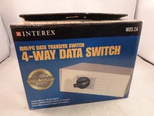 Interex IBM/PC Data Transfer 4-Way ABCD Switch MDS-2A IBM/PC