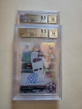 2017 Bowman Chrome Draft Brent Rooker Rookie  REFRACTORS #/499 BGS 9.5 Auto 10