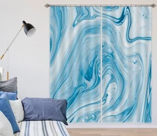 3D Blue Mixed Texture ZHUA966 Photo Curtain Window Blockout Fabric Amy 2023