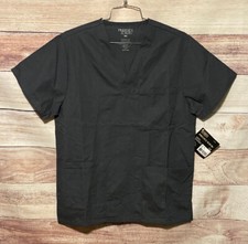 Prestige Scrubs Unisex Top Size XXS Gray 4 Pockets V-neck Style 302 NWT LBB76