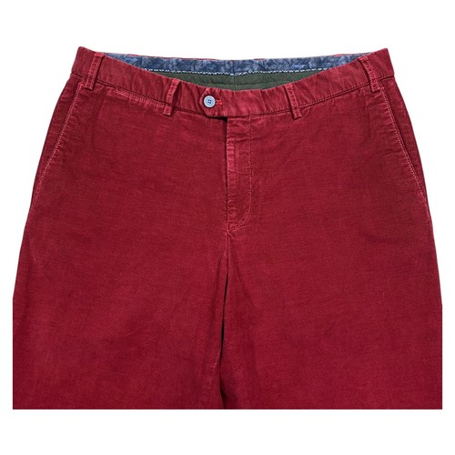 Hiltl Corduroy Trousers Chinos Red Regular Fit Stretch Men's W34 L33 VGC - Picture 3 of 9