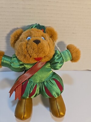 Vintage Jingle Merry Teddies Squire 7'' Tall Very Merry Gifts of Christmas 1993