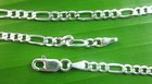 MADE IN ITALY 925 Sterling Silver 3mm FIGARO CHAIN necklace 35cm to 100cm UNISEX