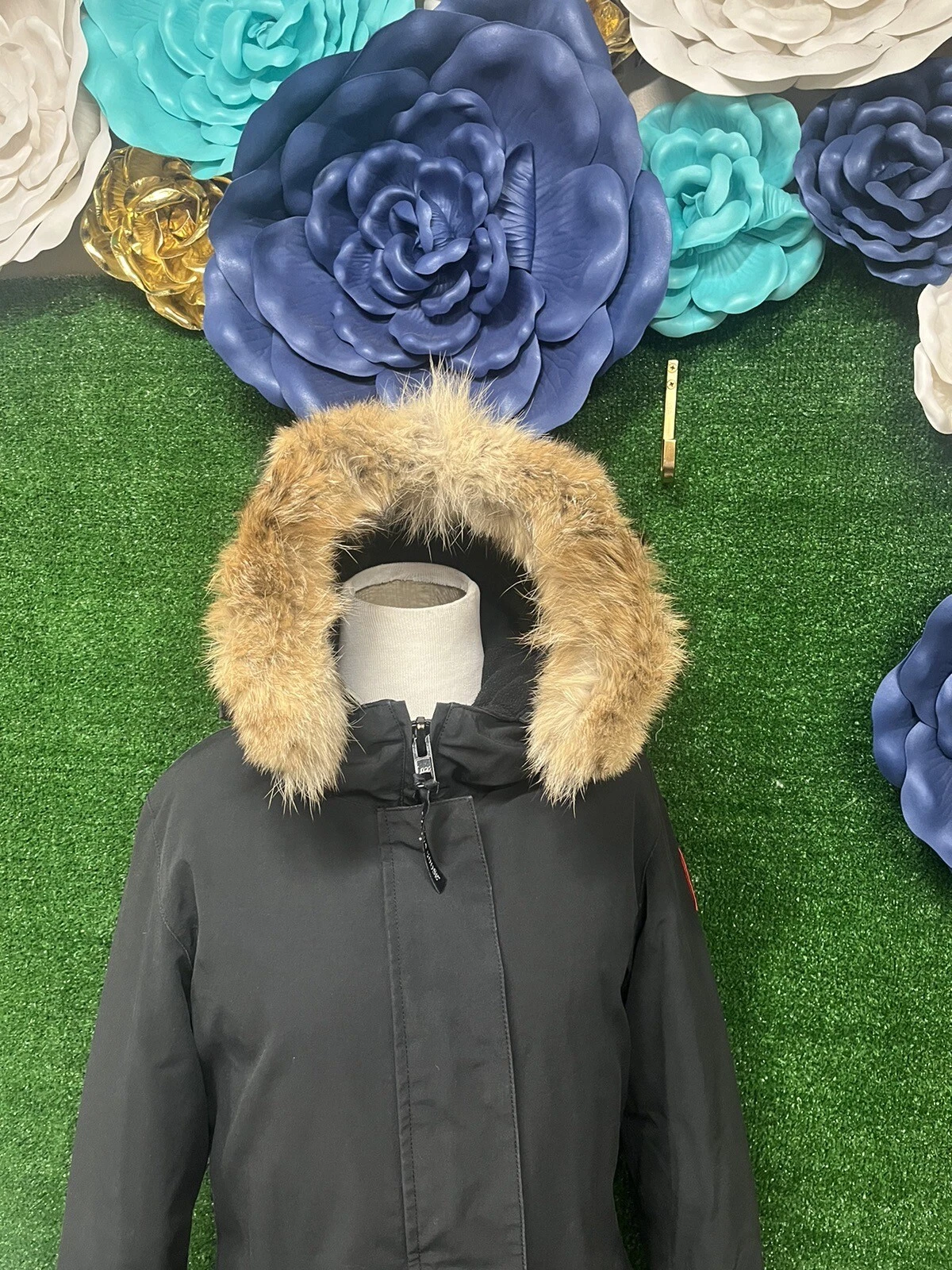 Cappotto Parka invernale Canada Goose con cappuccio in pelliccia grande taglia media