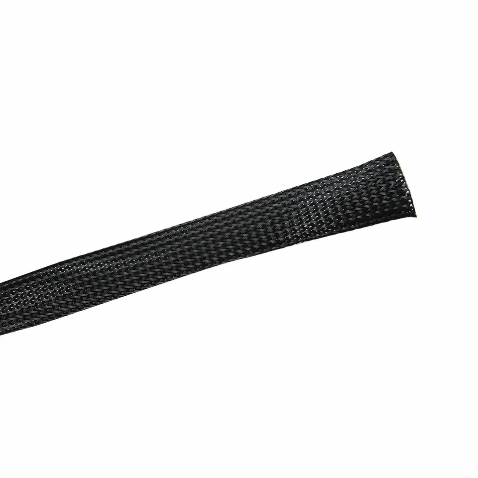 Tubo de tear trançado bainha manga cabo expansível preto 100 pés 1/2" - Imagem 4 de 4