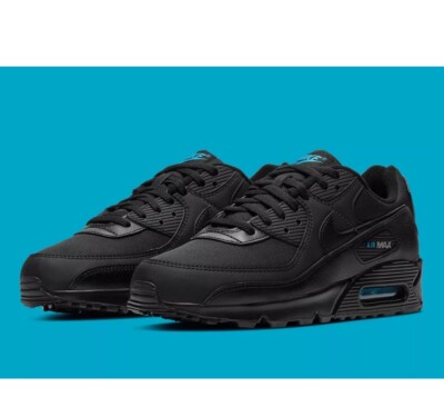 NIKE AIR MAX 90 TRIPLE BLACK LASER BLUE DS UK 10.5 EU 45.5 US 11.5 DC4116 - 002 | eBay UK