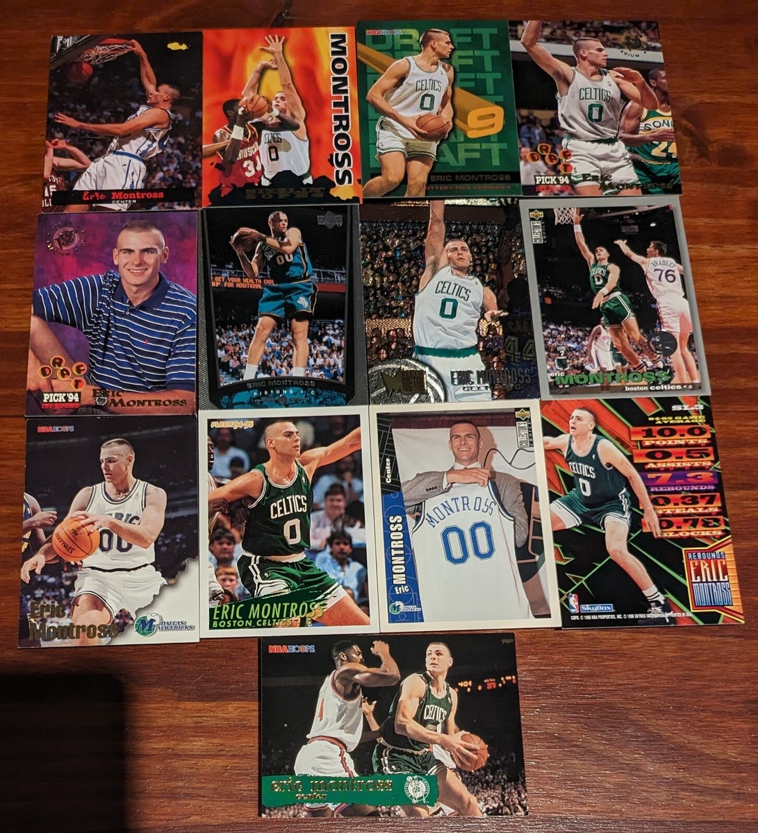Eric Montrose Lot- 13 Cards- Rookies- Celtics And Mavericks