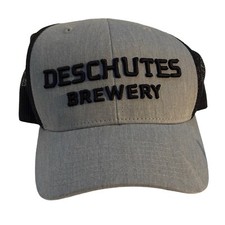 Unisex Adult Deschutes Brewery Oregon Trucker Cap in Grey Black