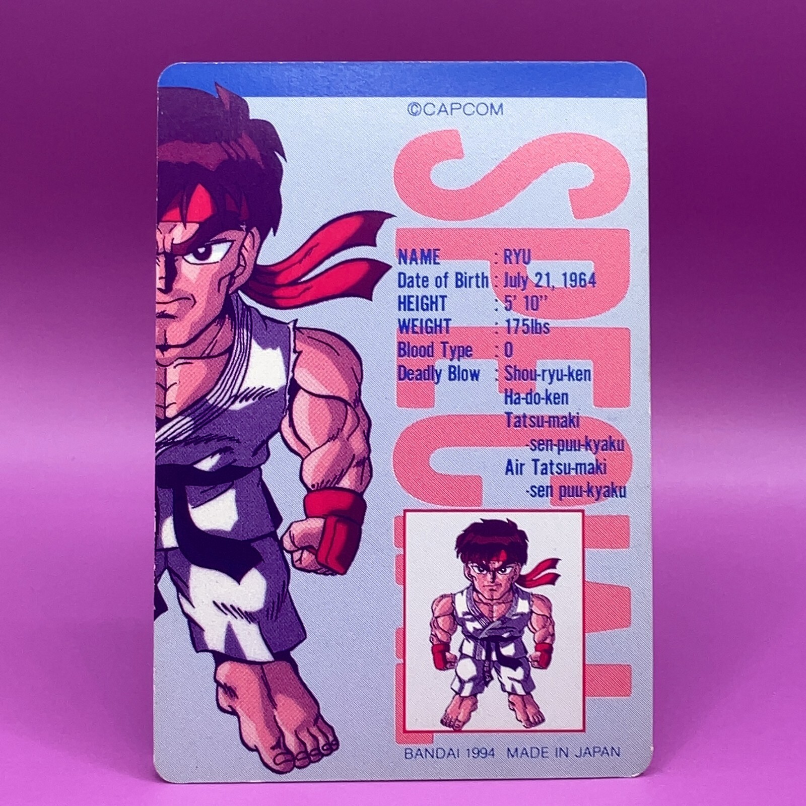 Ryu Street Fighter 2 TCG Carddass Super Famicom Video Game Card Japanese JP  24