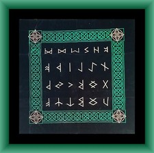 TISSU RUNE, énorme tapis rune brodé professionnel, SYMBOLES RUNES AÎNÉS FUTHARK