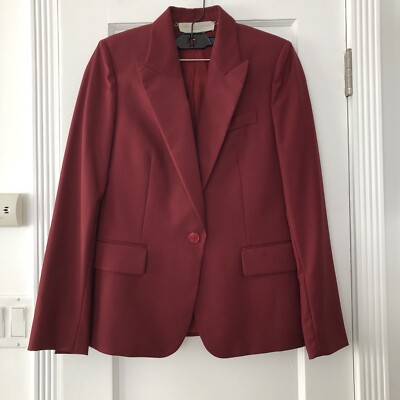 Stella Mccartney Burgundy Ingrid Wool Blazer IT40 $1,095 | eBay