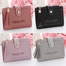 RFID Blocking Women Small Leather Wallet Credit Card Holder Mini Bifold Purse US