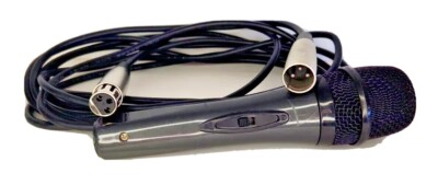Handheld High Grade Low Noise Black Microphone with Cable On/Off Switch Audio