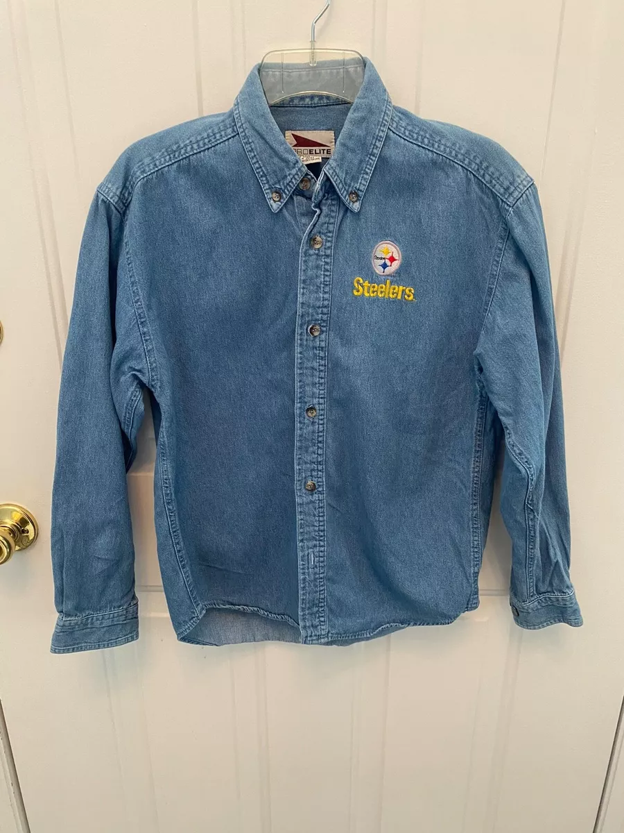 Pittsburgh steelers denim on sale shirt