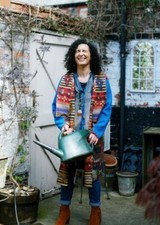 Nila Rubia Recycled Sari Reversible Cotton Anju Kantha Stitched Coat M