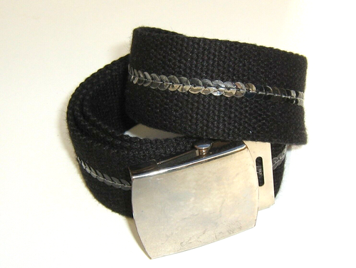 1 Pièce Ceinture Femme Noire à Boucle Ronde Pour Dame Noir