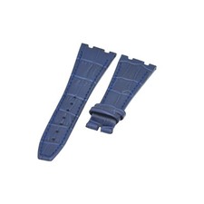 27mm Blue Leather Watch Strap For Audemars Piguet Royal Oak 39  41mm Case