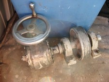 c1960 LOCKHEED AIRCRAFT HATCH WINCH w HAND WHEEL Electra Motors VINTAGE USAF