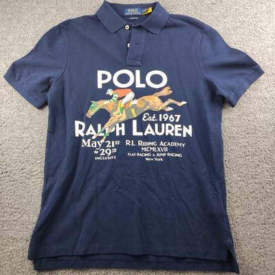 Polo Ralph Lauren Polo Shirt Equestrian Horse Racing Riding Academy Size Small