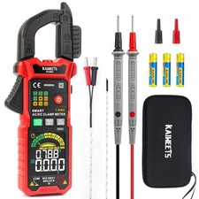 Smart Digital Clamp Meter with D-Shaped Jaws, Clamp Multimeter with Inrush