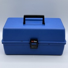 VTG ArtBin Storage Case Blue Tackle Box For Art Supplies Two-Tier Model 8299 USA