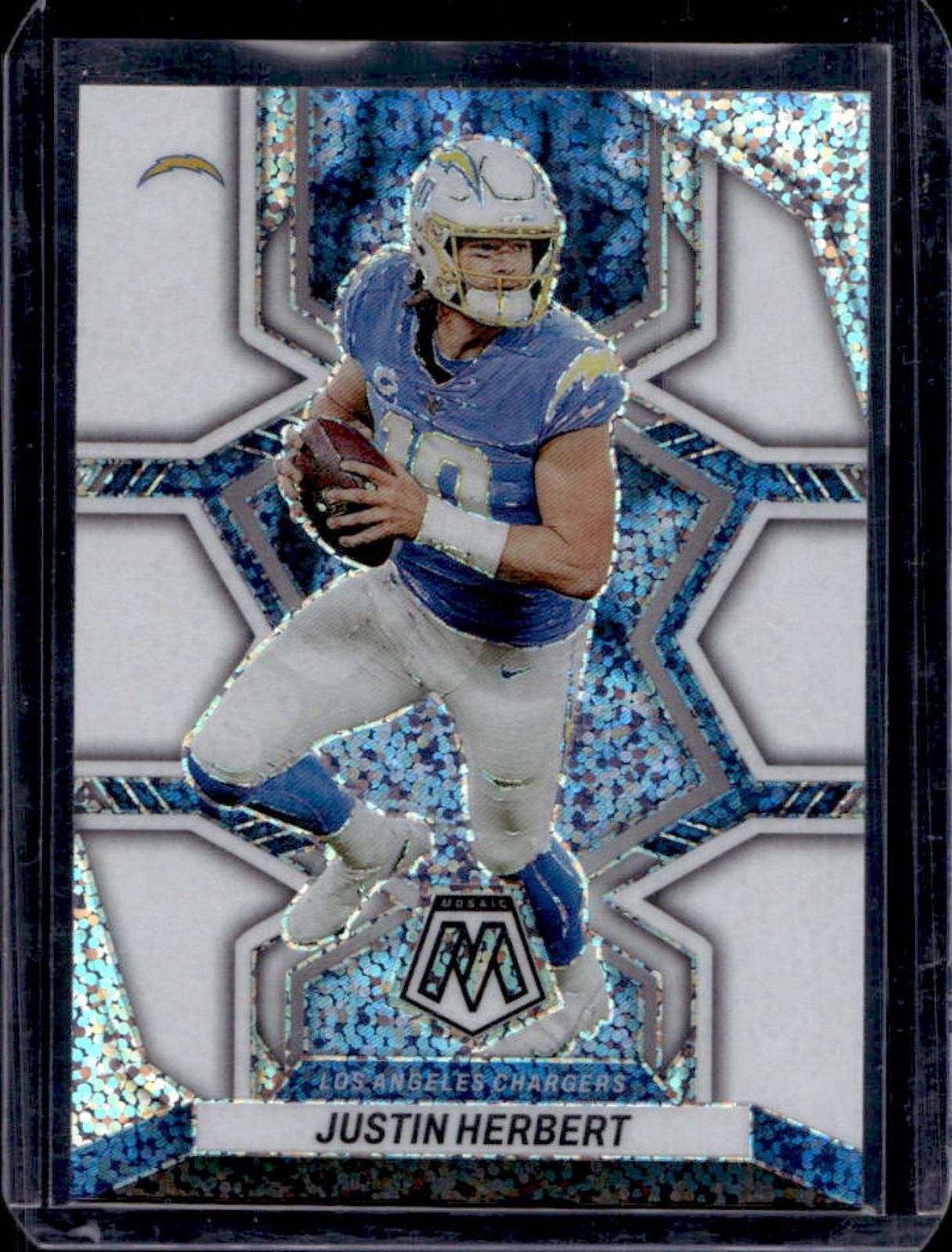 2022 Mosaic Justin Herbert SP White Sparkle #101 Chargers