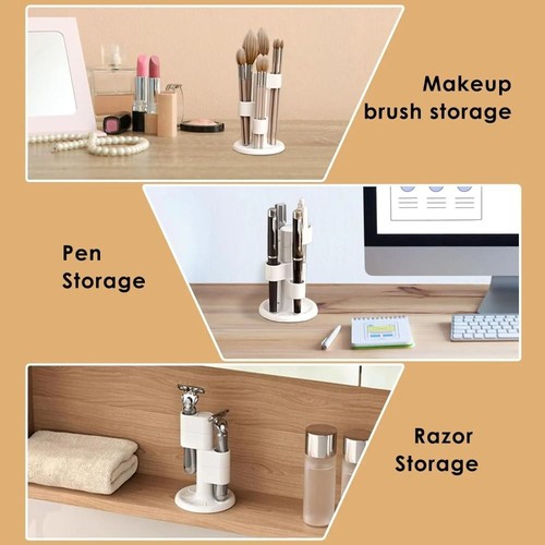 2Pcs Funny Makeup Brush Shelf Toothbrush Storage Rack Office/School Supplies - Picture 4 of 12