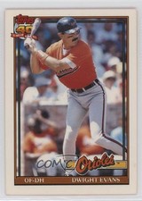 1991 Topps Traded Dwight Evans #37T 05up