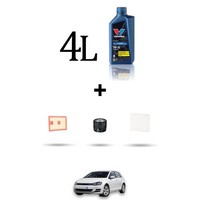 Hoffcar Wartungsset 3 Filter Und 4L ÖL FüR Vw Golf Vii (5G1/BA5) 1.2 Tsi 63KW