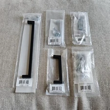 Lot of 5 Hardware Resources cabinet pulls (matte black) 