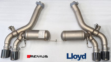 REMUS BMW M5/8 F90/93 RACING SPORT EXHAUST AXLE-BACK W/ BLACK/CHROME TIPS S63