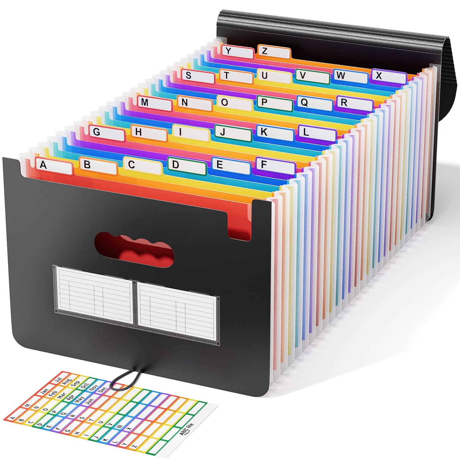 ABC life 26 Pockets Accordion File Organizer, Expanding File Folders, Portabl...